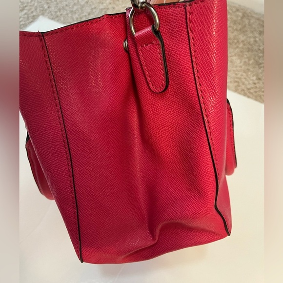 London Fog Women's Purse Crossbody Pink Faux Vegan Leather Shoulder Bag - Picture 5 of 12